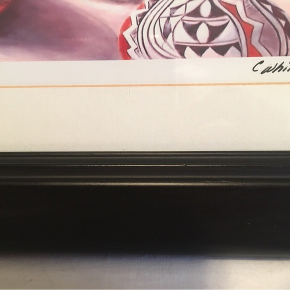 Beautiful Pueblo Pottery Framed Print By C. Whitmore Still Life - Picture 2 of 4